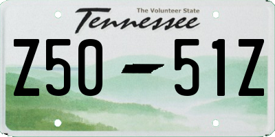 TN license plate Z5051Z