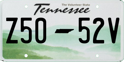 TN license plate Z5052V
