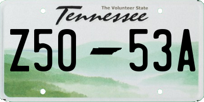 TN license plate Z5053A