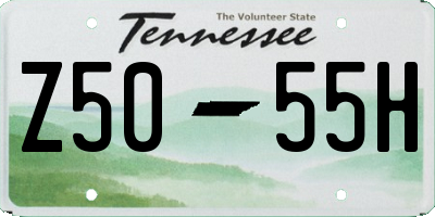 TN license plate Z5055H