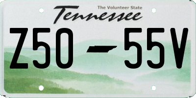 TN license plate Z5055V