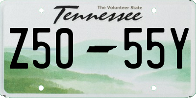 TN license plate Z5055Y