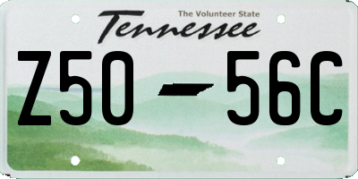 TN license plate Z5056C