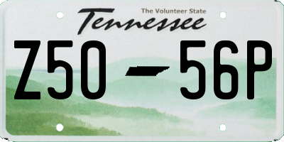 TN license plate Z5056P