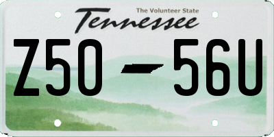 TN license plate Z5056U