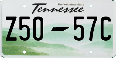 TN license plate Z5057C