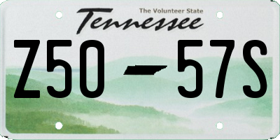 TN license plate Z5057S