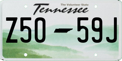 TN license plate Z5059J