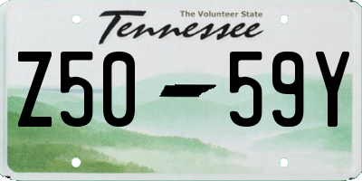 TN license plate Z5059Y