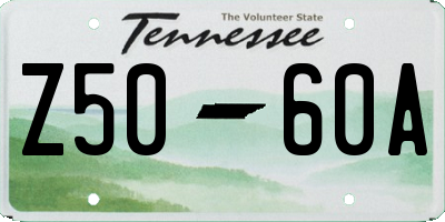 TN license plate Z5060A