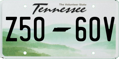 TN license plate Z5060V