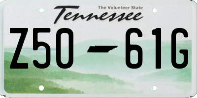 TN license plate Z5061G