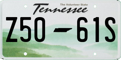 TN license plate Z5061S
