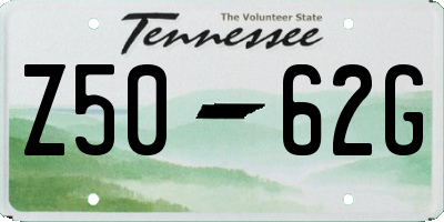 TN license plate Z5062G