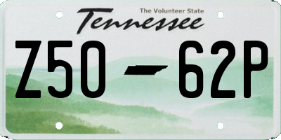 TN license plate Z5062P