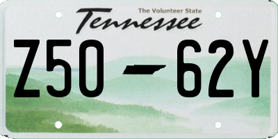 TN license plate Z5062Y