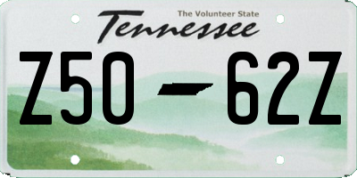 TN license plate Z5062Z