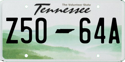 TN license plate Z5064A