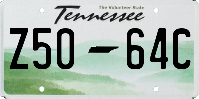 TN license plate Z5064C