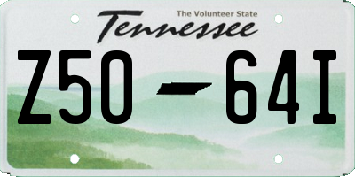 TN license plate Z5064I