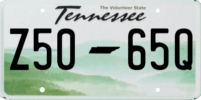 TN license plate Z5065Q