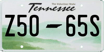 TN license plate Z5065S