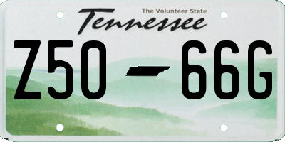 TN license plate Z5066G