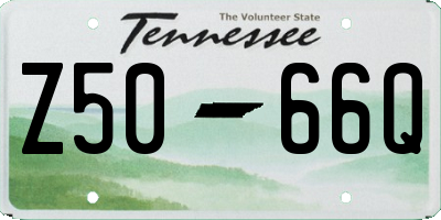 TN license plate Z5066Q