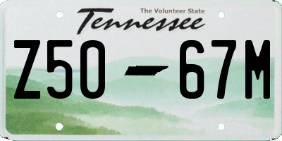 TN license plate Z5067M