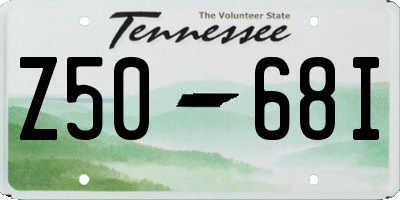 TN license plate Z5068I