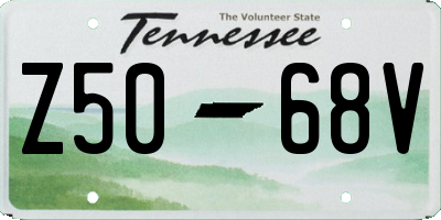 TN license plate Z5068V