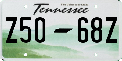 TN license plate Z5068Z