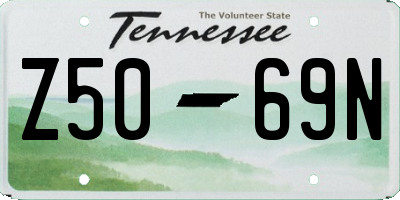 TN license plate Z5069N