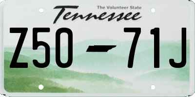 TN license plate Z5071J