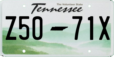 TN license plate Z5071X