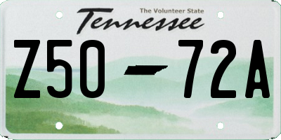 TN license plate Z5072A