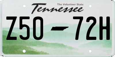 TN license plate Z5072H