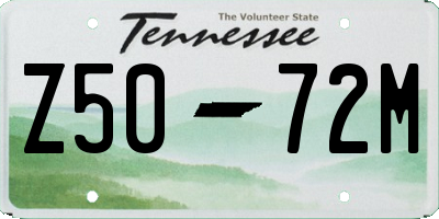 TN license plate Z5072M