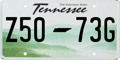 TN license plate Z5073G