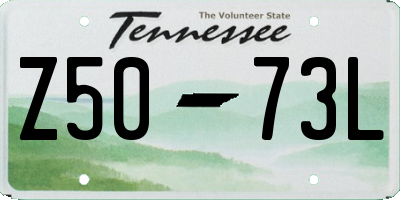 TN license plate Z5073L