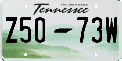TN license plate Z5073W