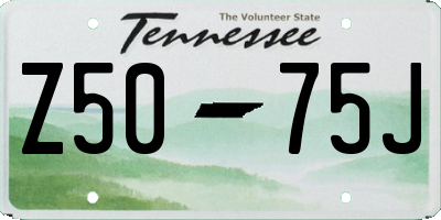 TN license plate Z5075J