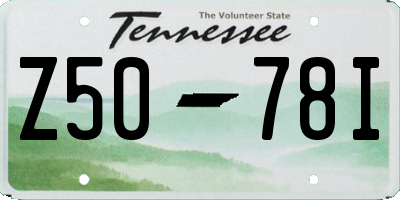 TN license plate Z5078I