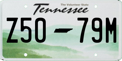 TN license plate Z5079M