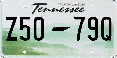 TN license plate Z5079Q