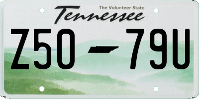 TN license plate Z5079U