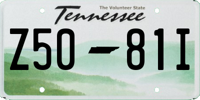 TN license plate Z5081I