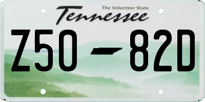 TN license plate Z5082D