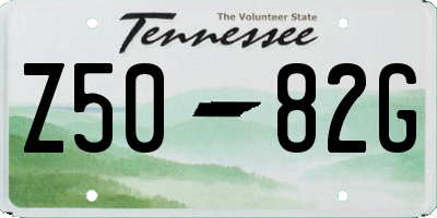 TN license plate Z5082G