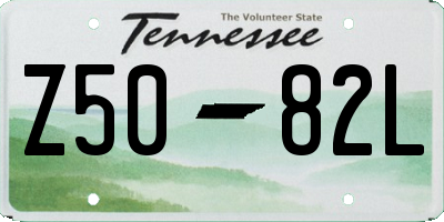 TN license plate Z5082L